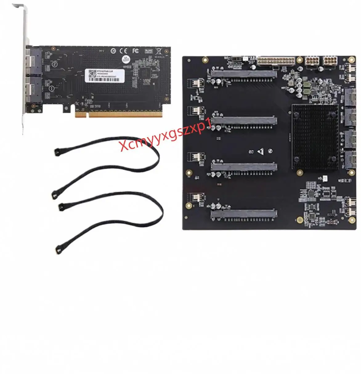 External PLX88096 PCIe-4.0 Expansion Quad Card GPU SFF-8654 TO 4*PCI-E X16