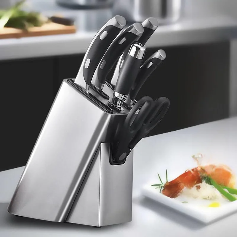 

Многофункциональный держатель для ножей из нержавеющей стали 304, набор кухонных принадлежностей для дома, органайзер для хранения ножей и ножниц