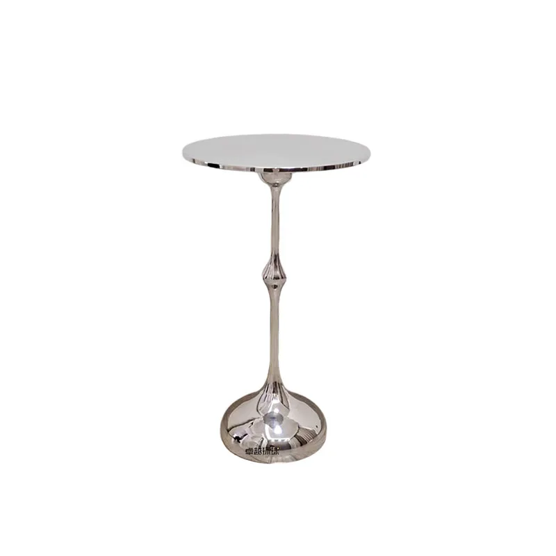 

Italian corner table light luxury high sense modern living room home small round table creative