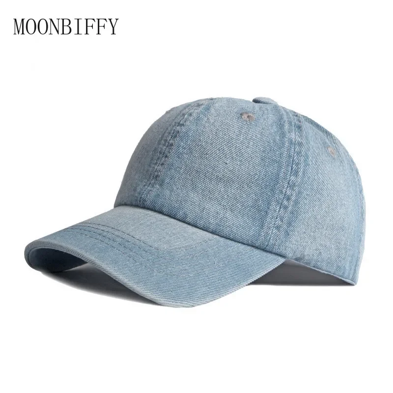 Blank Denim Baseball Cap Hip Hop Adjustable Solid Jean Snapback Men Hat Casual Vintage Sunhat Retro Hiphop Cap