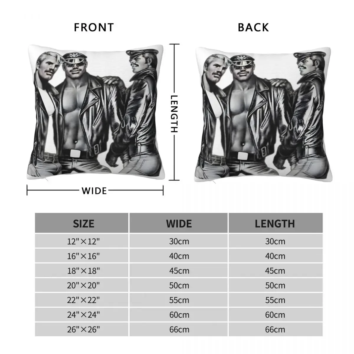 Tom of finland Throw Pillow Christmas Pillowcase Pillow Cases Decorative Cushions Cover decorative pillows