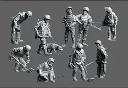 1/72 Scale Die-Cast Resin Figure Model Assembly Kit History Military Mini Diorama the Snappers (10 Pcs) Unassembled & Unpainted