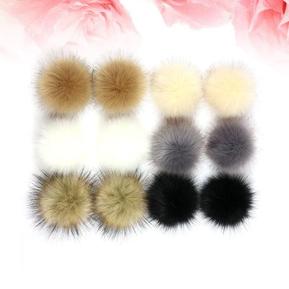 

12 Pcs Pompom Ball Pendant Bag Charms Scarves Sweater Chain Artificial Balls Decorative Accessories