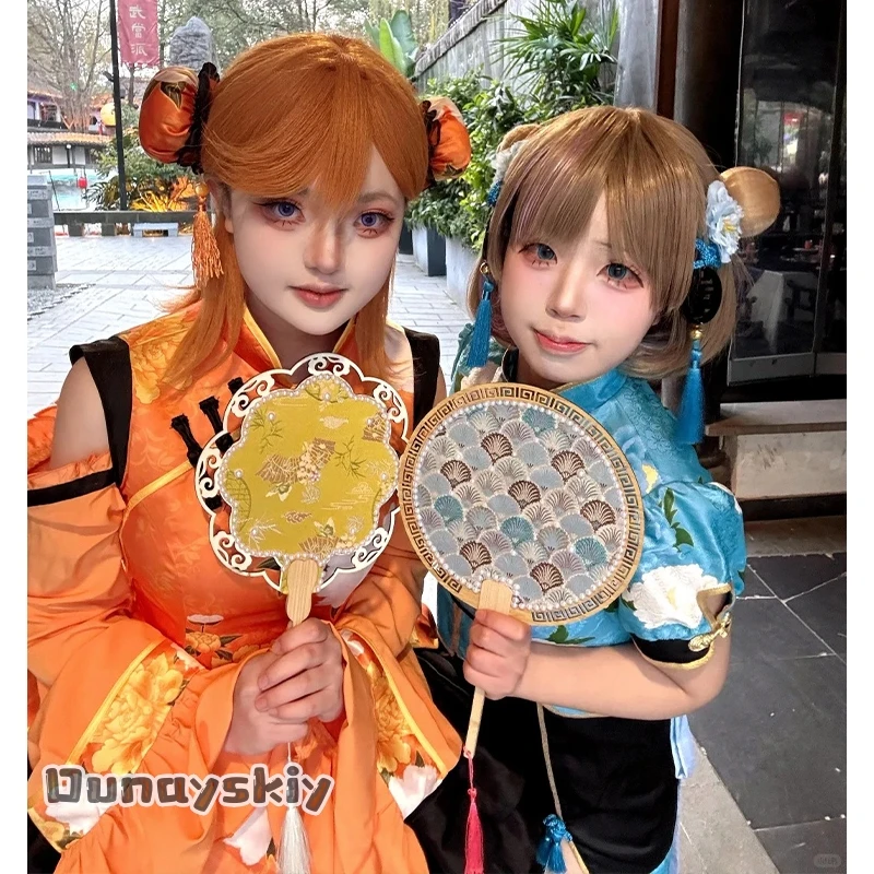 

Hemera*/LoveLive Shibuya Kanon Cosplay Costume Chinese Style Qipao Anime Character Performance Outfit Women Halloween Dress