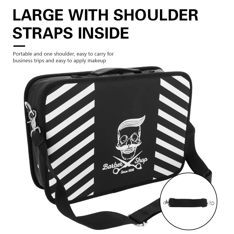 Portable Hairdressing Tools Storage Bag, Salon Barber Scissors Organizer Box, Multifunctional Beauty Makeup Carry Case Supplies