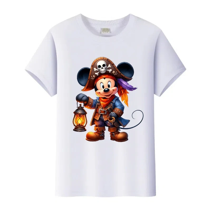 

Children Tees Disney Cartoon Mickey Mouse Print Ladies T-Shirt Summer Woman Tops Halloween Family Girls Tshirt Men Blouses Gift