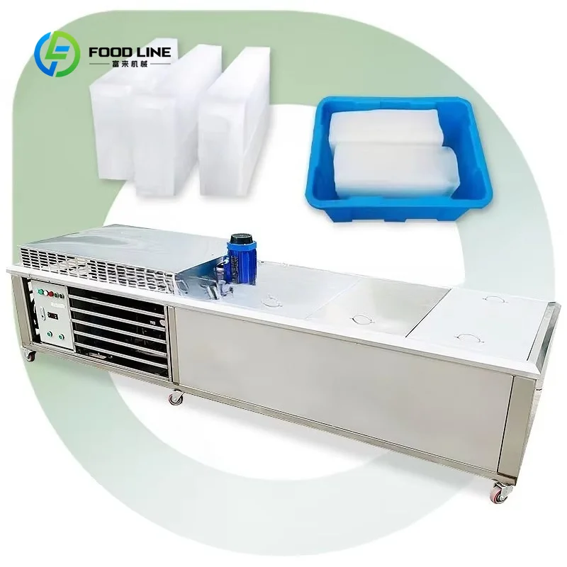 Customized Commercial Direct Cooling Solar 1Ton Ice Cube Maker Clear Big Ice Block Make Machine Price