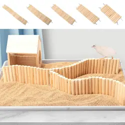 Hamster Ladder Wooden Parrot Bird Climbing Ropeway Toy Small Animals Cage Accessories For Guinea Pig Chipmunk Sugar Glider