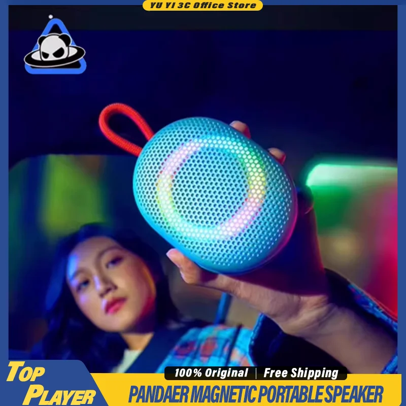 

PANDAER Magnetic Speaker Portable Mag Sound 10W Output with Dynamic RGB Ring Aluminum Shell 1600mAh Long Life Battery Dual-EQ