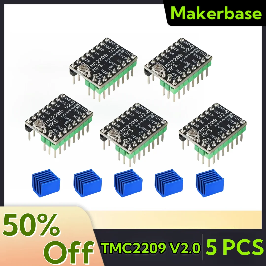 Makerbase TMC2209 Stepper Motor Driver Skr V2.0 Gen L Stepstick 3d Printer Part 2.5a Uart Ultra Silent For Sgenl Genl Robin Nano