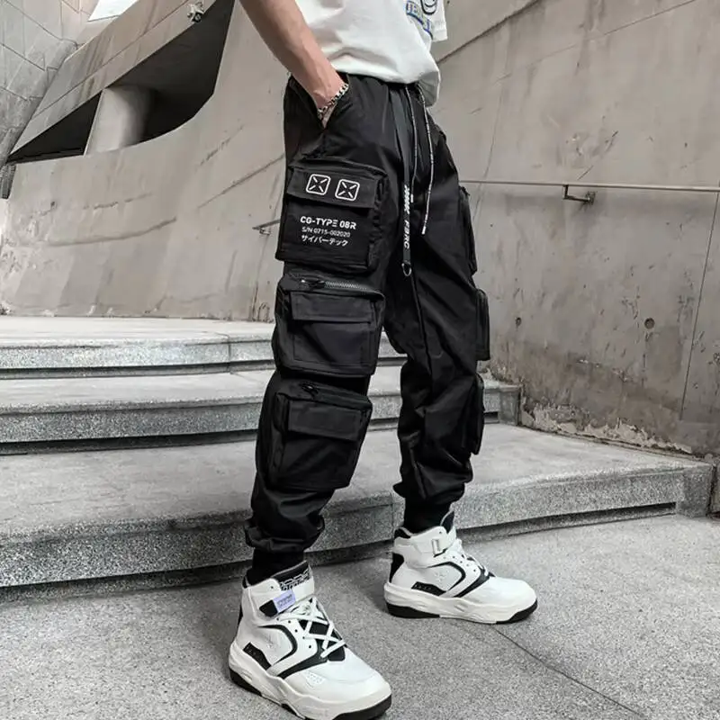HKSH Spring New Men Tide Dark Safari Style Multi-pocket Jogger Pants Loose Casual Trend Punk Sport Chic Ins Vibe Fashion HK22354
