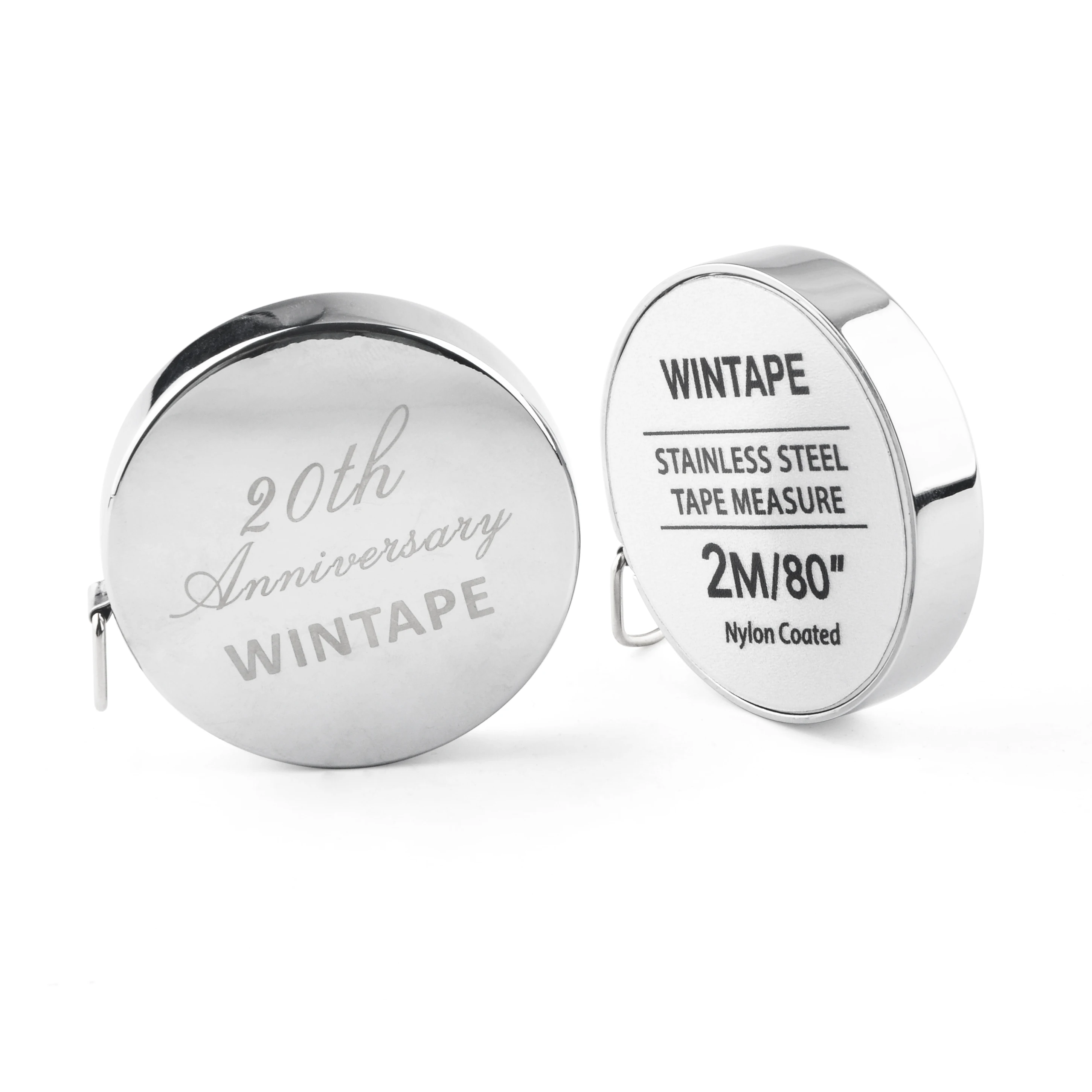 

WINTAPE Mini 2M Measuring Tools Stainless Steel Hand Cranked Ruler Tape Measure Keychain Measurement Key Ring Homeworking Tools