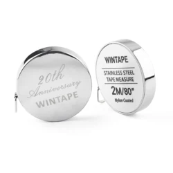 WINTAPE Mini 2M Measuring Tools Stainless Steel Hand Cranked Ruler Tape Measure Keychain Measurement Key Ring Homeworking Tools