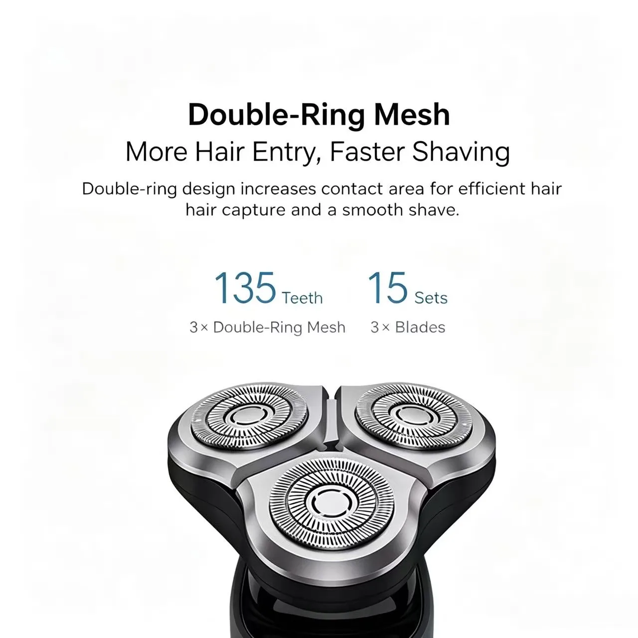 XIAOMI MIJIA S500 Electric Shaver Clipper Triple Blade Trimmer For Men Dry Wet Shaving Washable Beard Hair Cutting Machine Razor