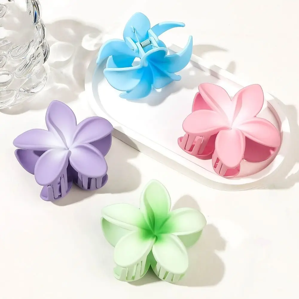 

Заколка для волос с градиентным эффектом в виде цветка плюмерии – милый прозрачный аксессуар для волос для женщин и девочек, модная заколка-франжипани в подарок