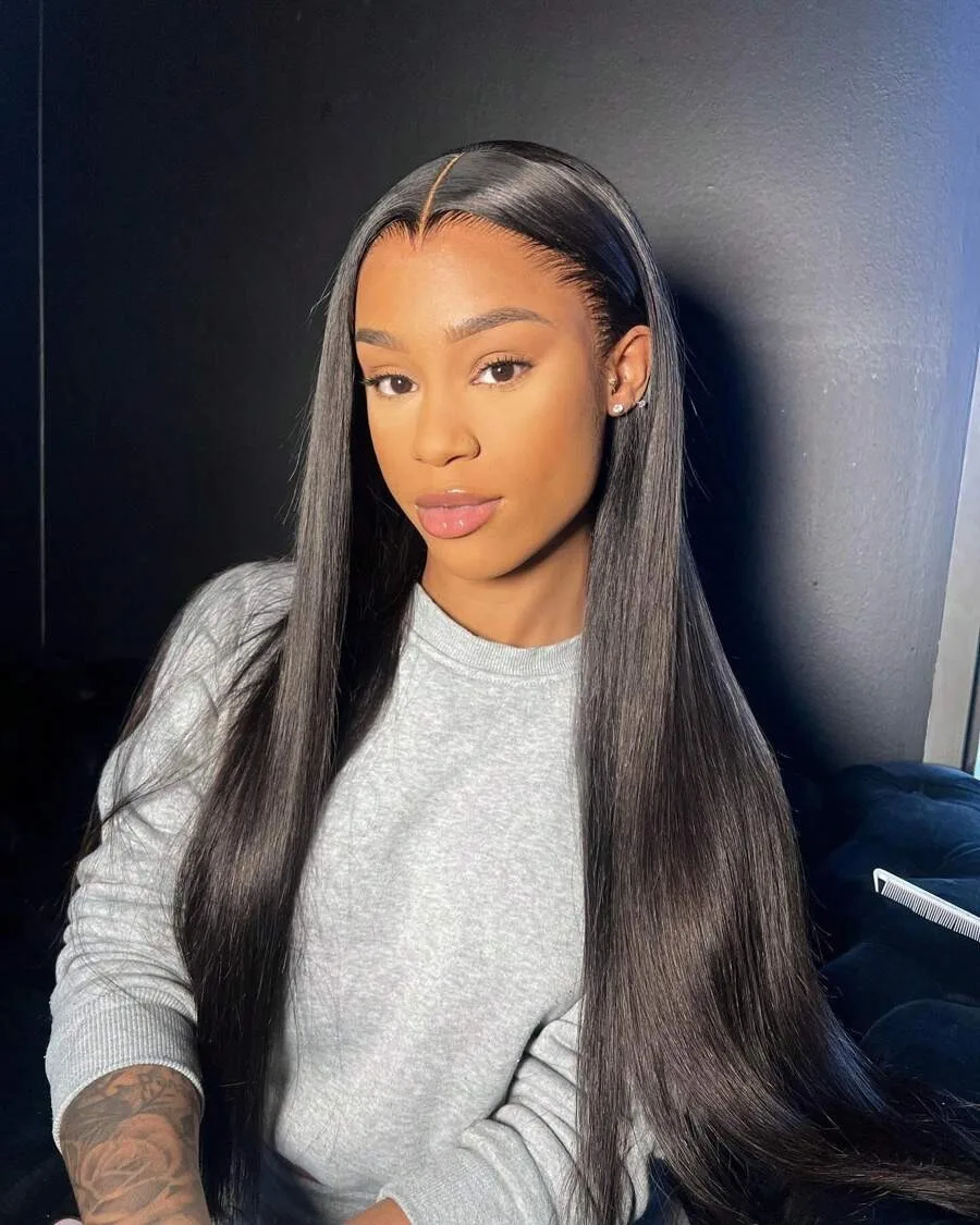 

36Inch Staight Human Hair Wigs 13X6 Transparent HD Lace Front Human Hair Wig 200% High Density Brazilian Virgin Human Hair Wigs