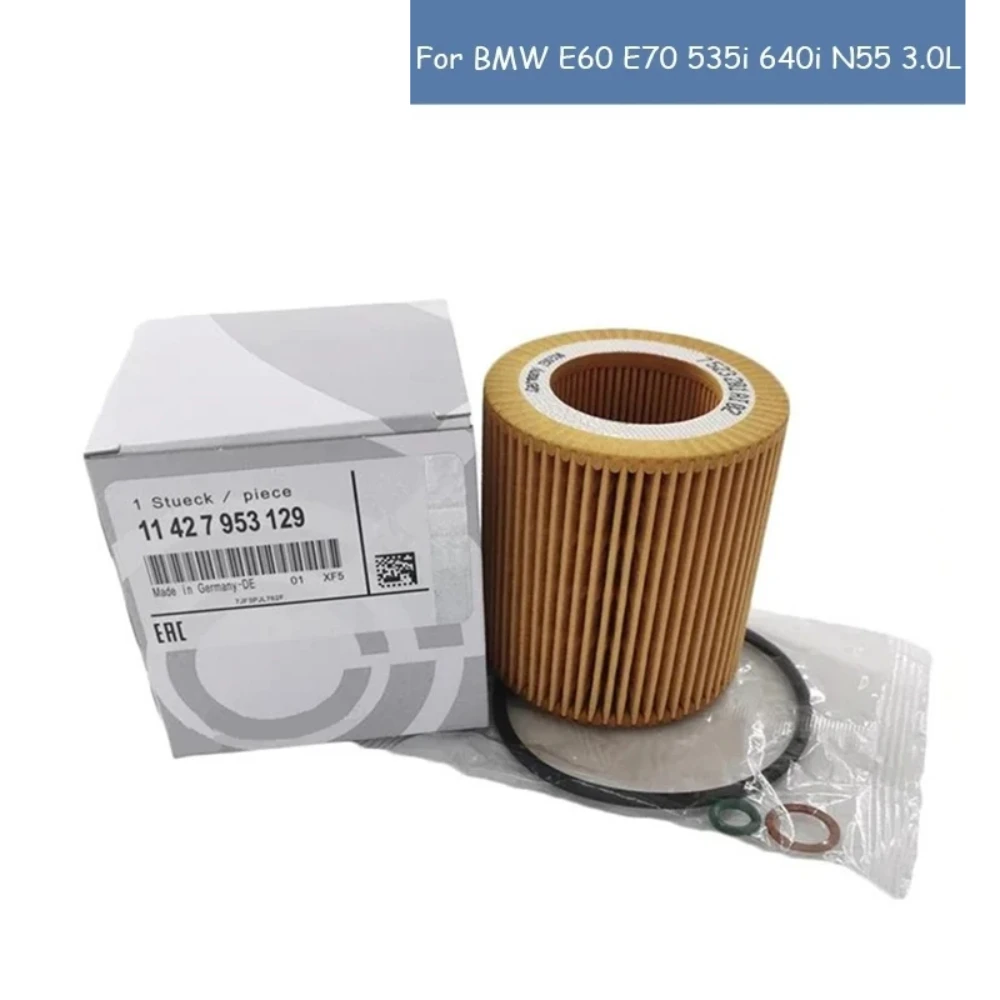 Original Quality Oil Filter for BMW E60 E70 535i 640i N55 3.0L 11427566327 11427541827 F02 F06 Oil Filter F10 F12 F33 F34 F36