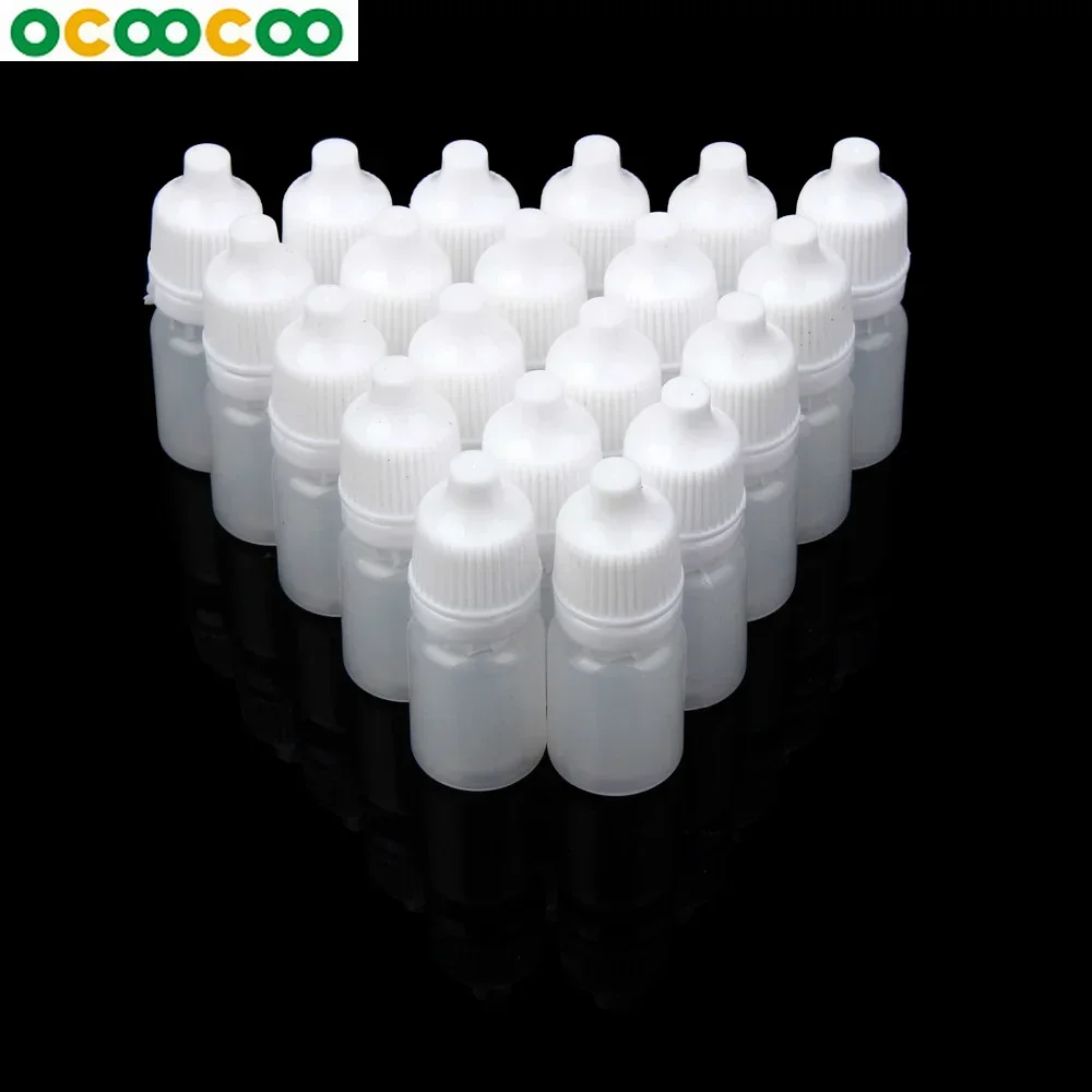 20 Stuks 5Ml/10Ml/15Ml/20Ml/30Ml/50Ml Lege Plastic Knijpbare Druppelflessen Oog Vloeibare Druppelaar Navulbare Flessen