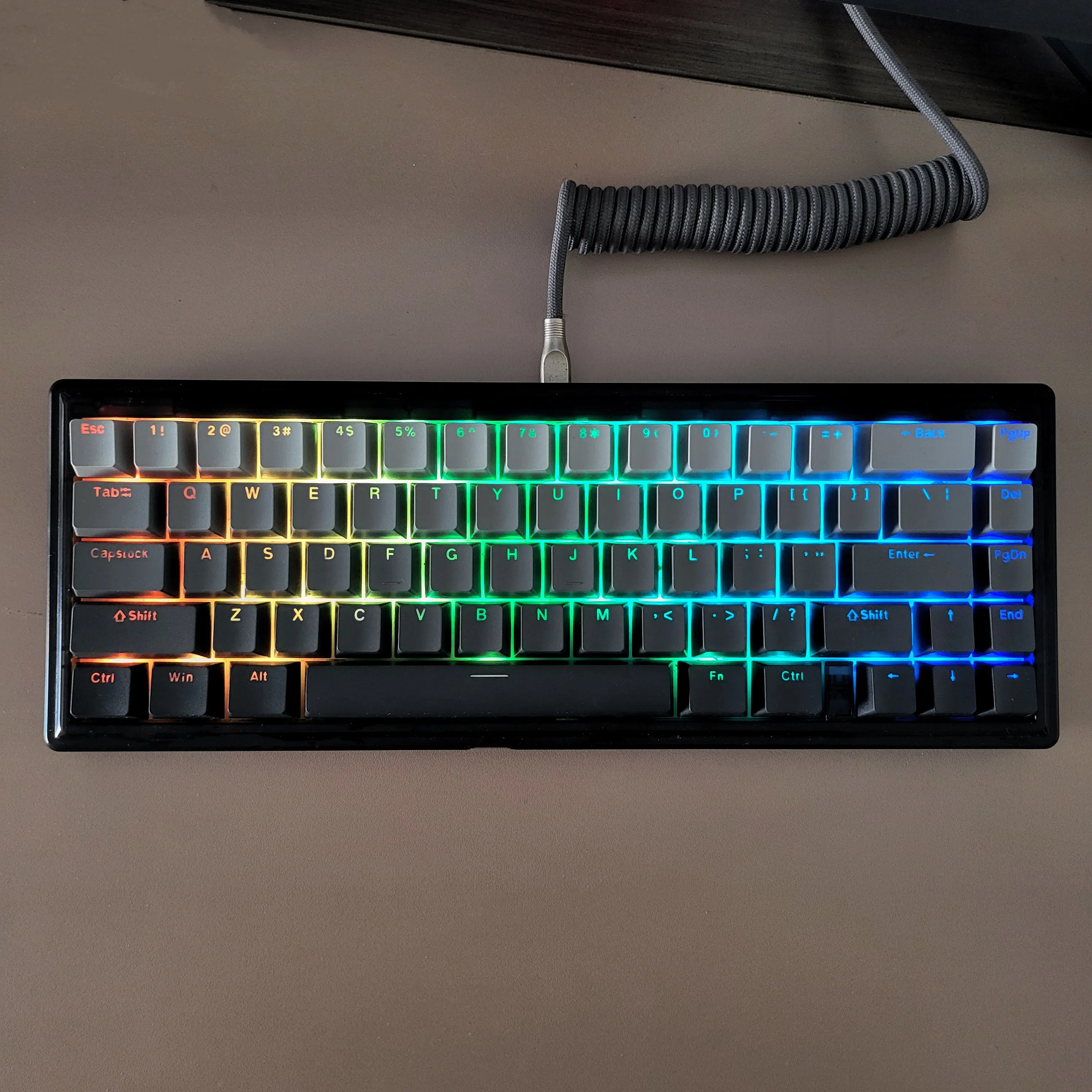 Gradient Keycaps PBT OEM Profile Backlit Keycap Double Shot For ISO Gaming Mechanical Keyboard Wooting HE60+ Magnetic Keyboard