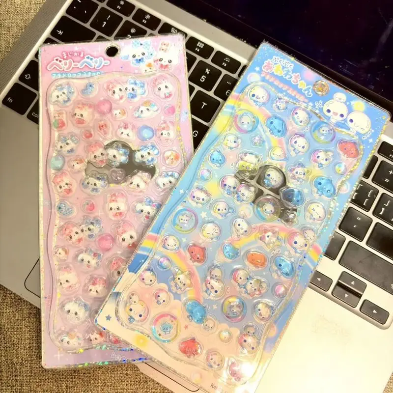 

20pcs Kawaii Japanese Manga 3d Relief Stereo Sticker Cute Diy Mobile Phone Decor Sticker Student Hand Account Stationery