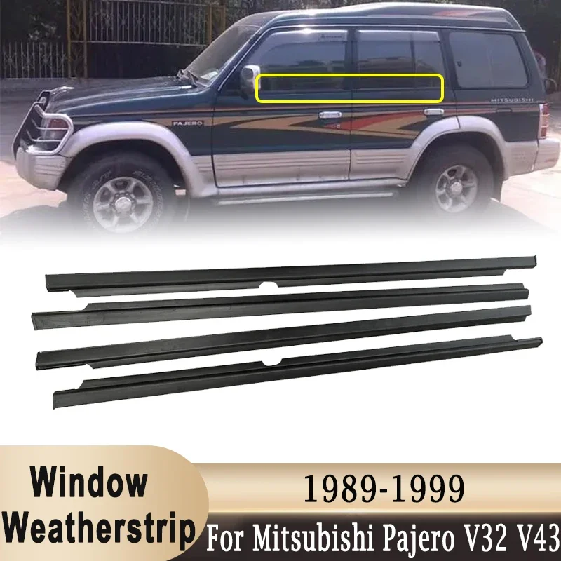 

For Mitsubishi Monteros Pajero 2th V20 V31 V43 V32 V33 1989-1999 Window Weatherstrip Outer Glass Moulding Trim Sealing Belt