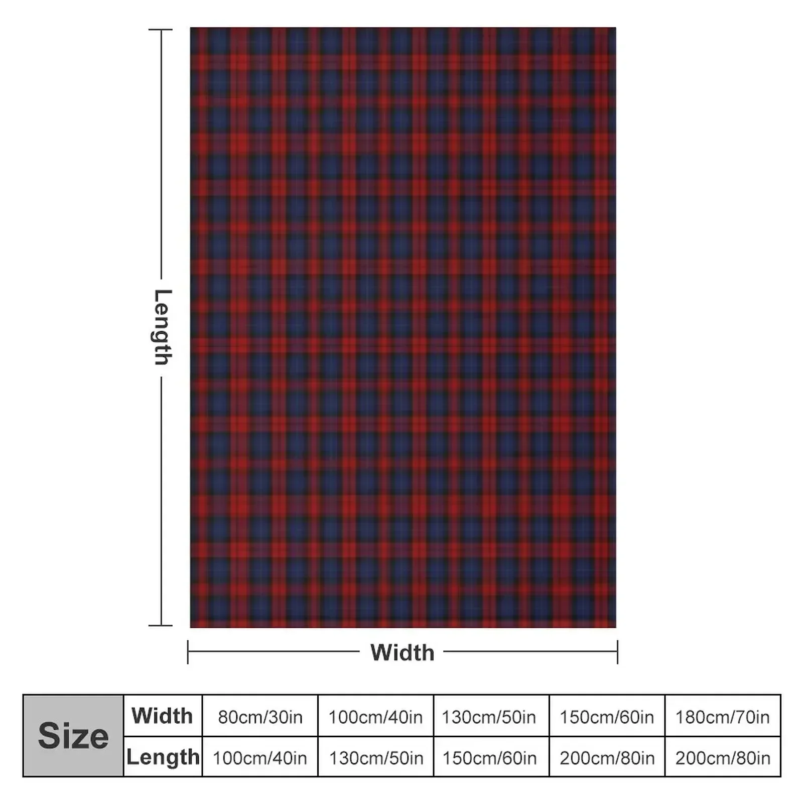 Maclachlan Clan Tartan Throw Blanket Picnic Cute Plaid Blankets