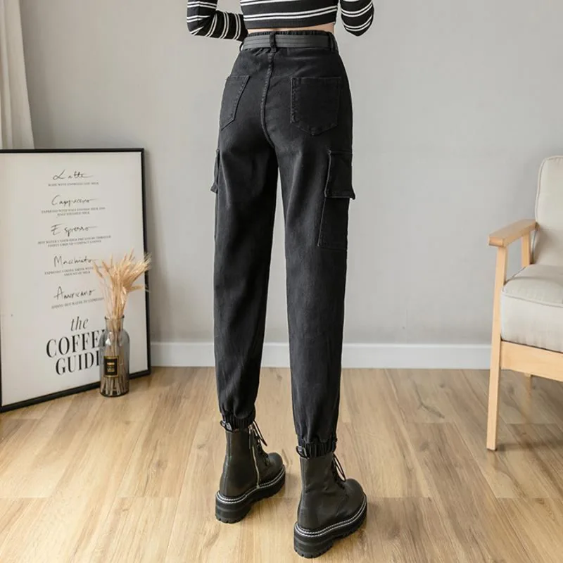 Vintage Harem Boyfriend Jeans Oversized 5xl High Waisted Women's Cargo Denim Pants Fashion Casual Trousers Pantalones De Mujer