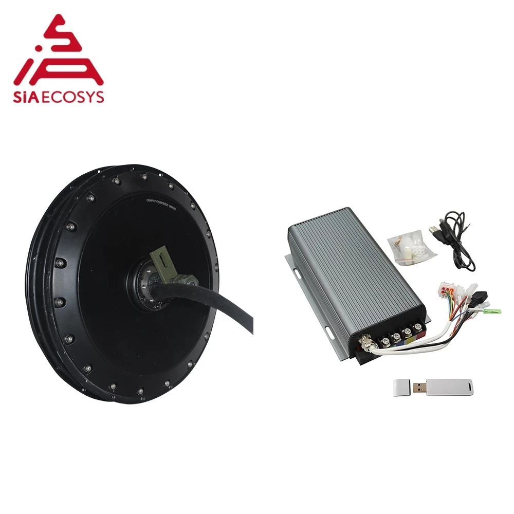 QSMotor 273 V3 Electric Spoke Hub Motor Rated 4000W Peak 8000W 100KPH with SVMC72200 Sine Wave Controller for Electric Motorcyle