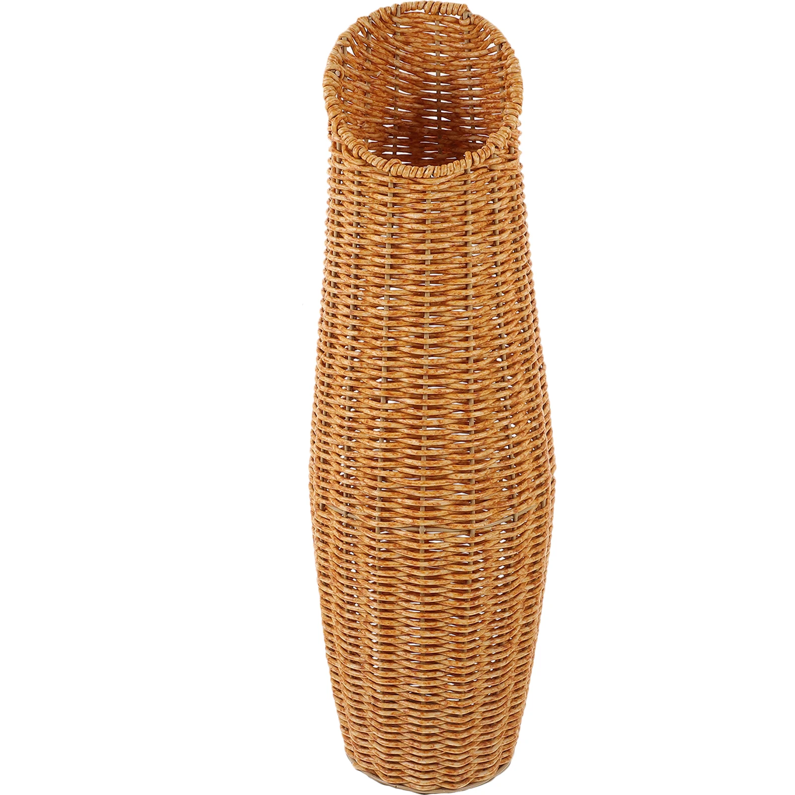

Tall Imitation Rattan Woven Floor Flower Home Office Decorative For Dried Flowers Wedding Simple Elegant Plastic Vase Creative