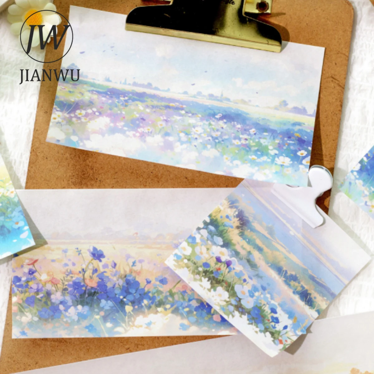 JIANWU 74mm*200cm Spring Series Vintage Flower Material Collage Washi Tape Creative DIY Journal Stationery