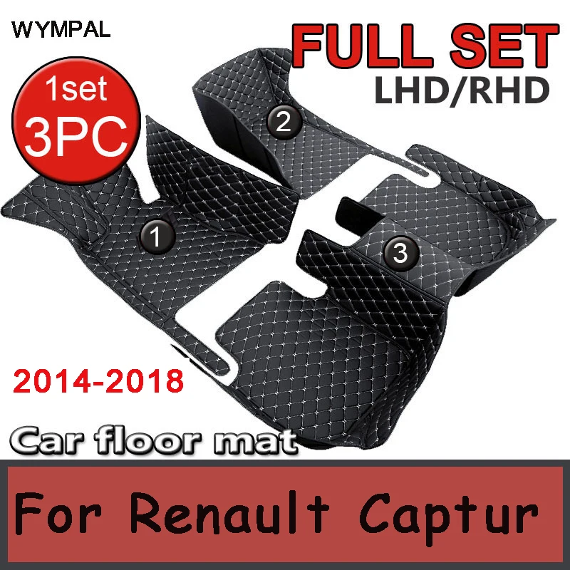 Car Floor Mats For Renault Captur  2014 2015 2016 2017 2018 CAR Accessories