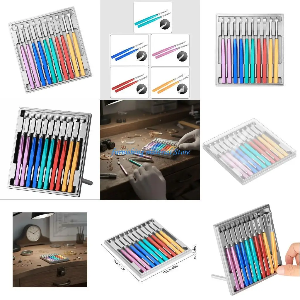 

Y5GD Premium Watchmaking Pry Bar 10Pcs Anti Corrosion Tool For Clock Maintenance Work