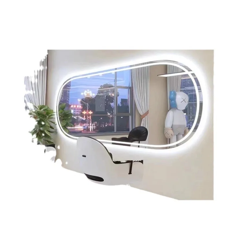 Barber shop dyeing and ironing mirror, hair salon special hair salon mirror, hair cutting mirror