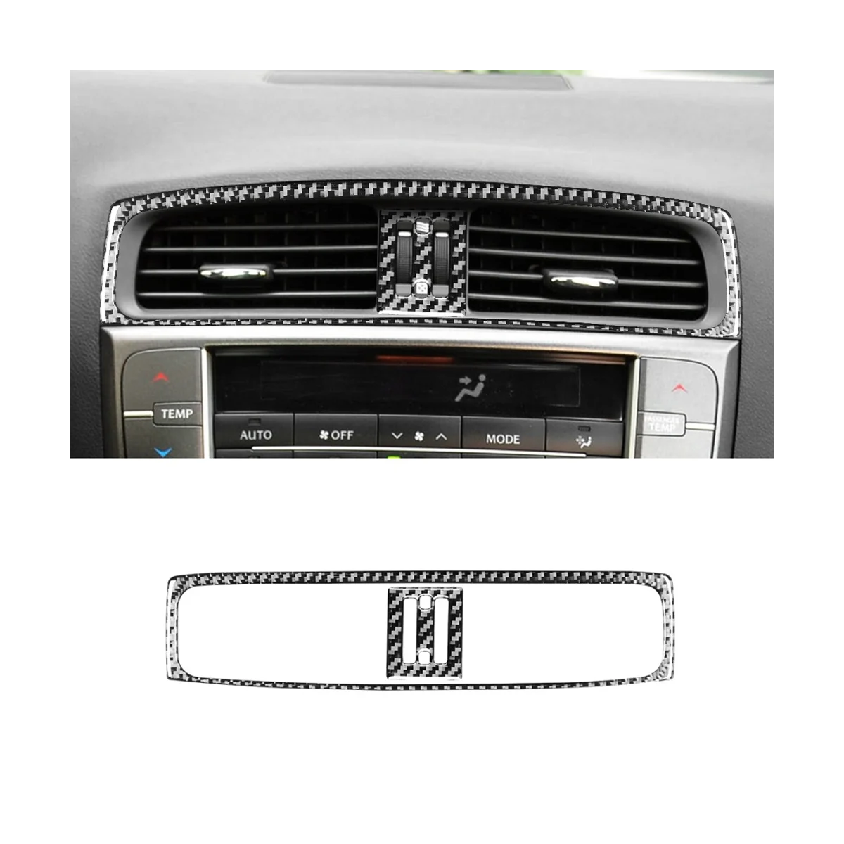 For IS IS250 IS300 IS350C 2006-2012 Carbon Fiber Center Air Conditioning Panel Cover Trim Sticker Accessories