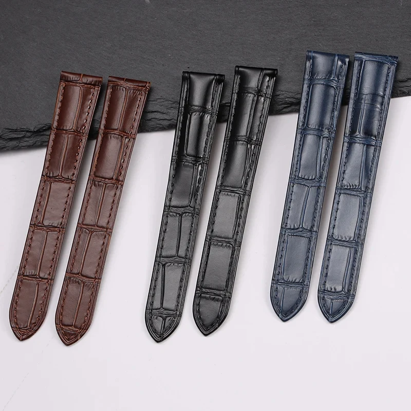 Compatible with Cartier genuine leather watch straps –for men's Tank London and women's Ronde Solo, ocowhide leather18 20 22 25 view 3