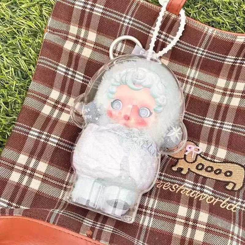 For Skull Panda Protective Cover Portable Organizer Storage Box Plush Dolls Transparent Case Display Bag Plush Dolls Accessories