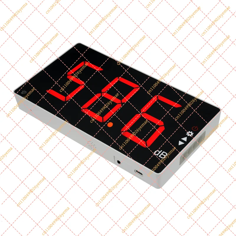 Wall Mounted Digital Noise Meter, 30-130dB Decibel Monitoring Tester with Large LCD Screen