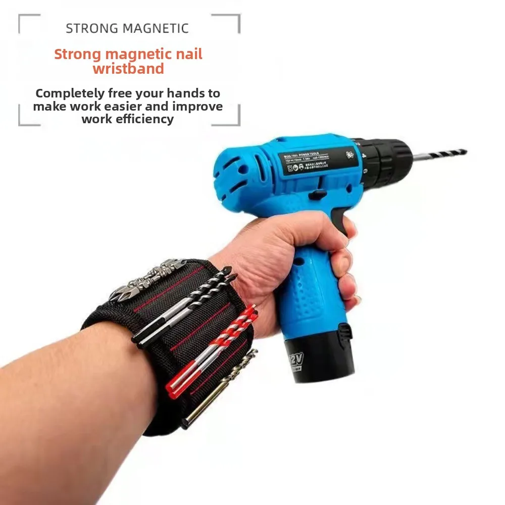 Powerful Magnetic Wrist, Electrified Woodworking Multifunctional Tool,Small Hardware Tool,Suction Nail,Wrist Strap,Pickup Device
