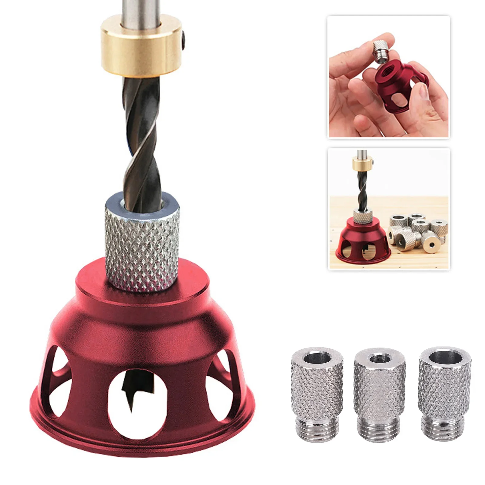 

Vertical Hole Punch Locator Aluminum Alloy Straight Anodized Vertical Drilling Positioner High Strength Alignment for Furniture