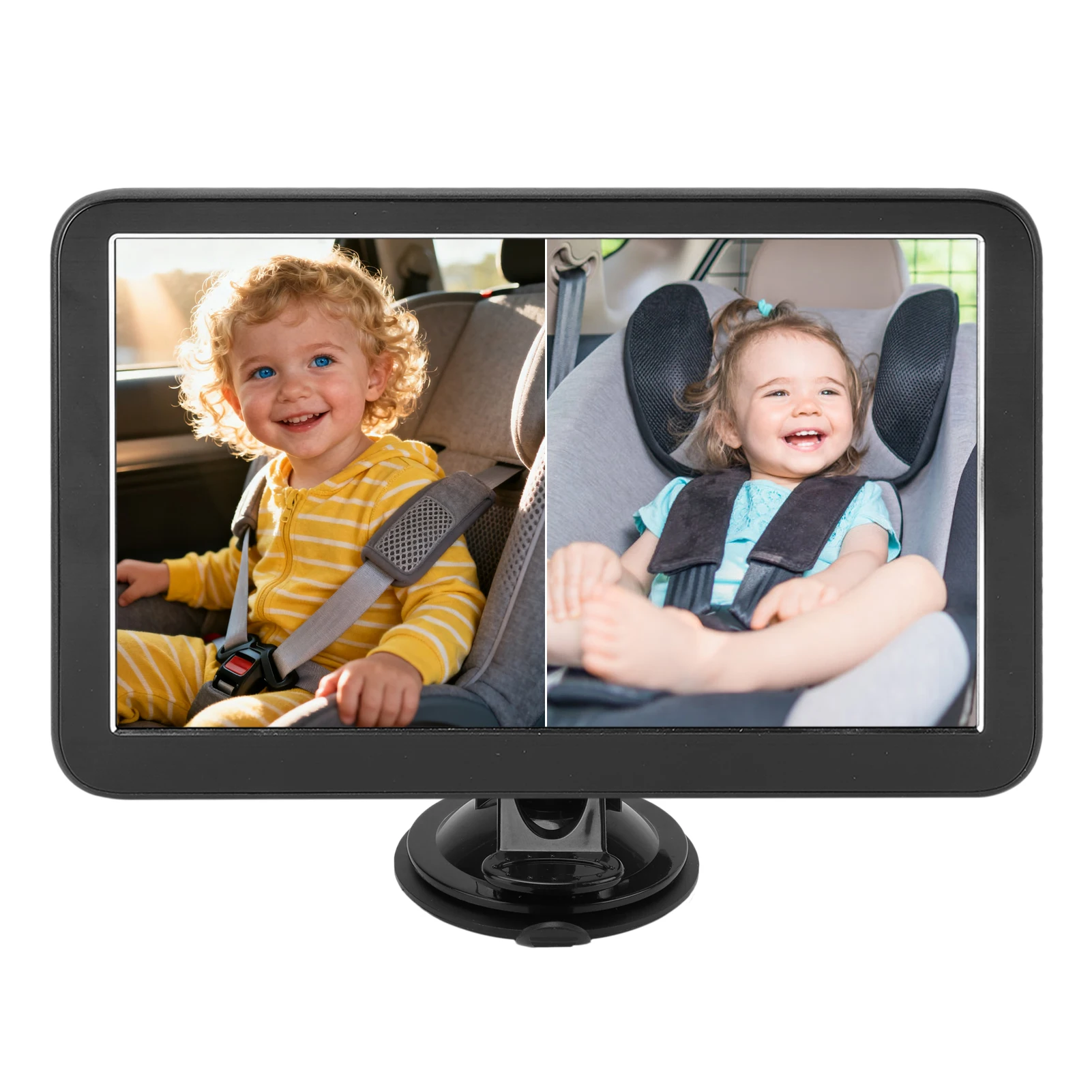 

Автомобильная видеоняня с двумя камерами, 9 дюймов, 1080P, с двумя ИК-камерами ночного видения, 150 ° Широкоугольная автомобильная камера для наблюдения за ребенком