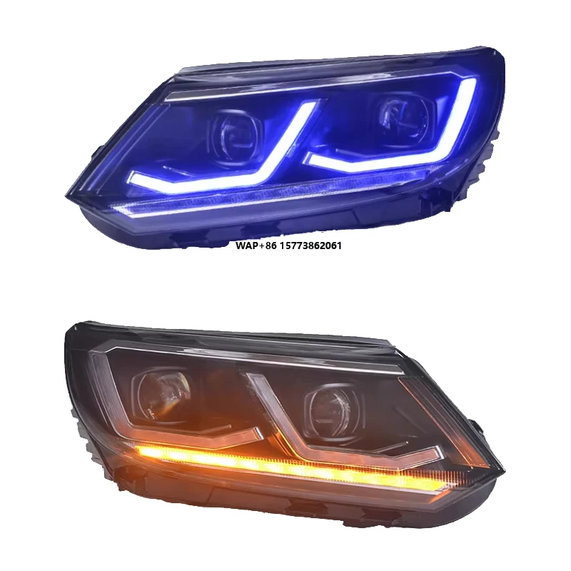 

2 Pieces for Tiguan L 2013 2016 Head Lamp Light Upgrade VW Tiguan L LED Head Light DRL Durable Headlight
