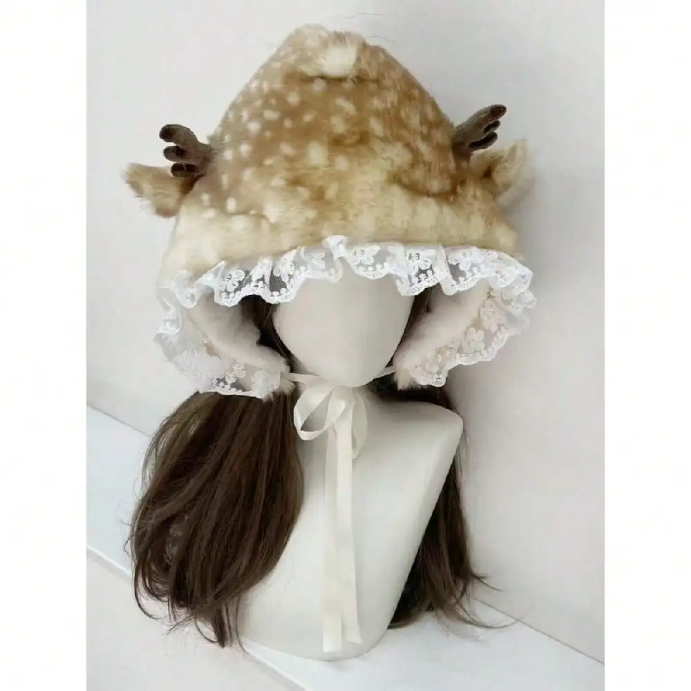 1pc Cute Plush Deer Antler Ear Headband, Warm Ear Warmer Headband, Cozy Casual Accessory For Women In Autumn/Winter Autumn Decor