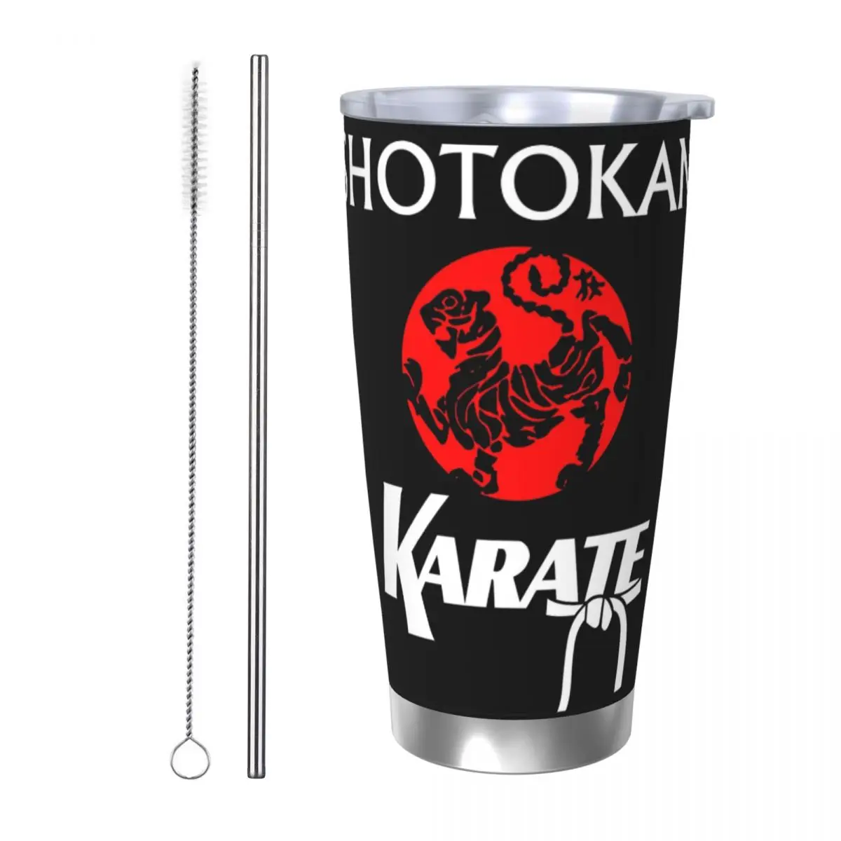 Shotokan Karate Stainless Steel Tumbler Vacuum Insulated Mugs Thermal Cold Cup Straws With Lid 20oz