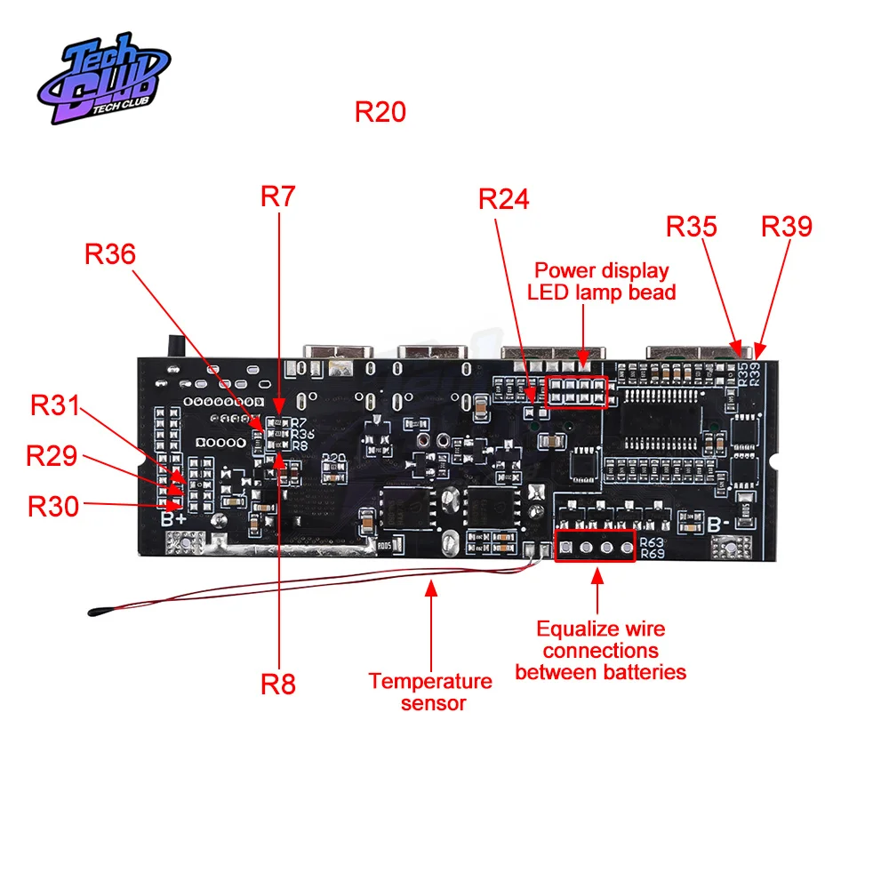 QC4.0 QC3.0 LED Dual USB PD Fast Charger 5A 100W Micro/Type-C USB Mobile Power Bank 18650 Charging Temperature Protection Board