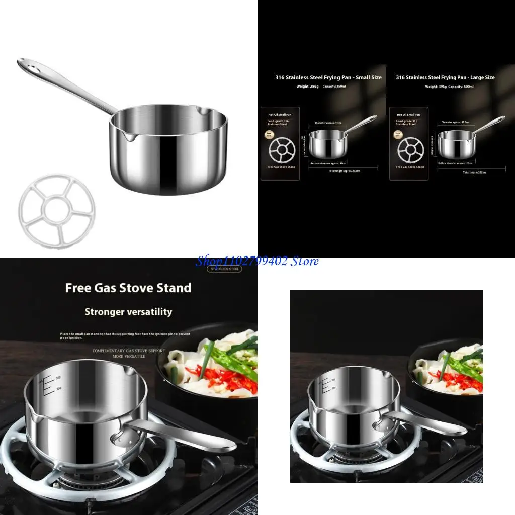547F Functional Nonrust Steel Saucepan Perfect For Simmering Melting Fit All Stovetops