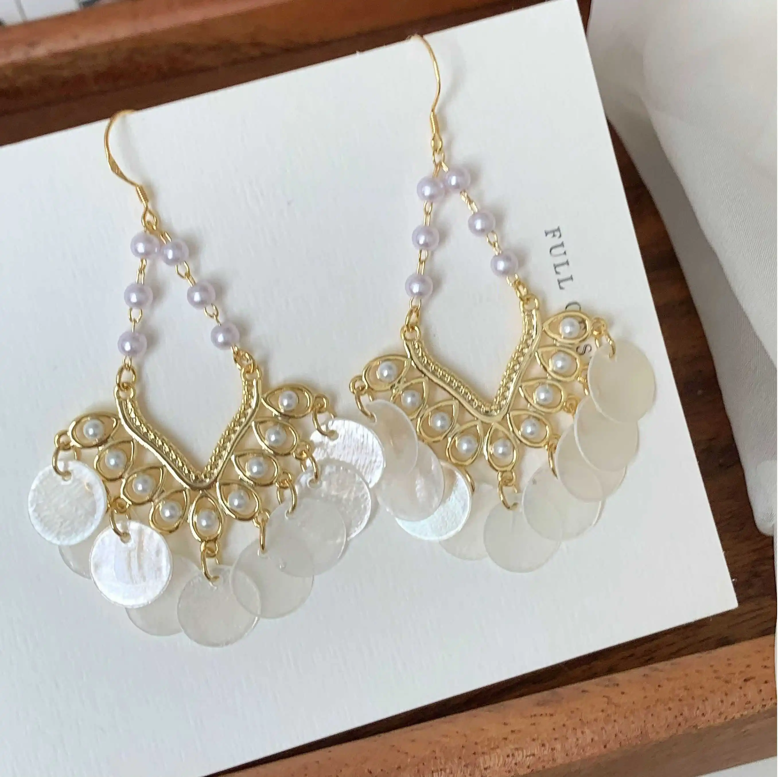 Ethnic style earrings exaggerated round face suitable for earrings earrings summer