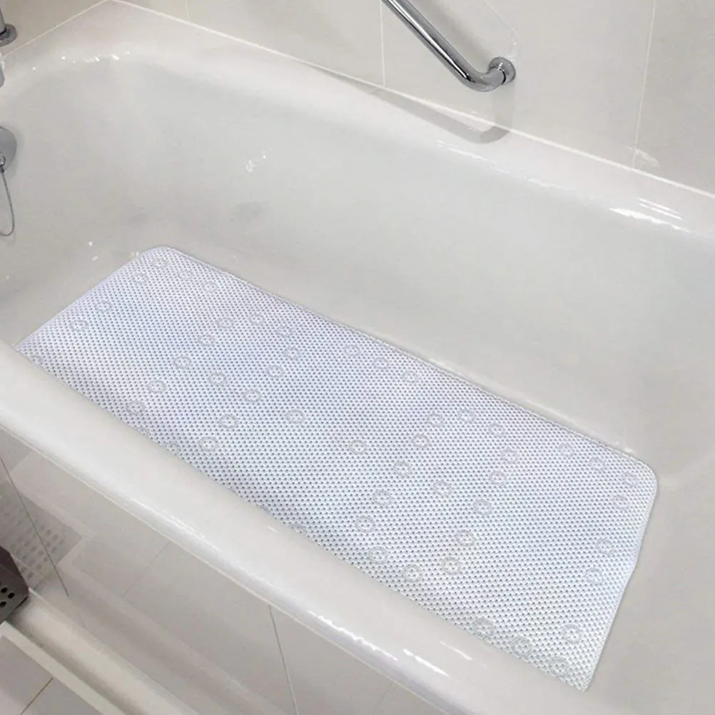 

Anti-Slip Bath Mat Non Skid Shower Tub Pad With Suction Cups Drain Holes Machine Washable Bathroom Safety Mat For