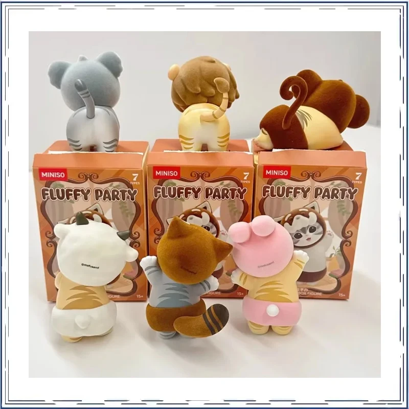 แมว Kawaii Originality อินเทรนด์เล่น Flocking กล่องตาบอดเครื่องประดับวันหยุดของขวัญ Action Figure ของเล่น