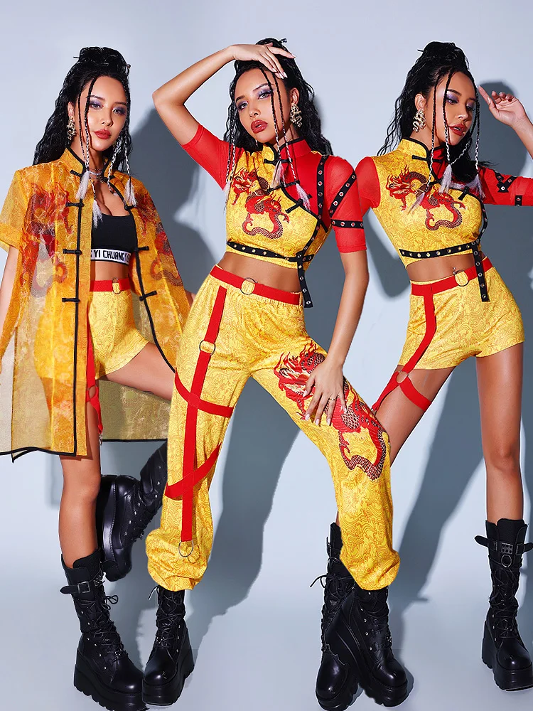 

Adult Performance Costume Set Street Dance Women's Group Stage Outfit National Trend Jazz Dance Performance Clothes