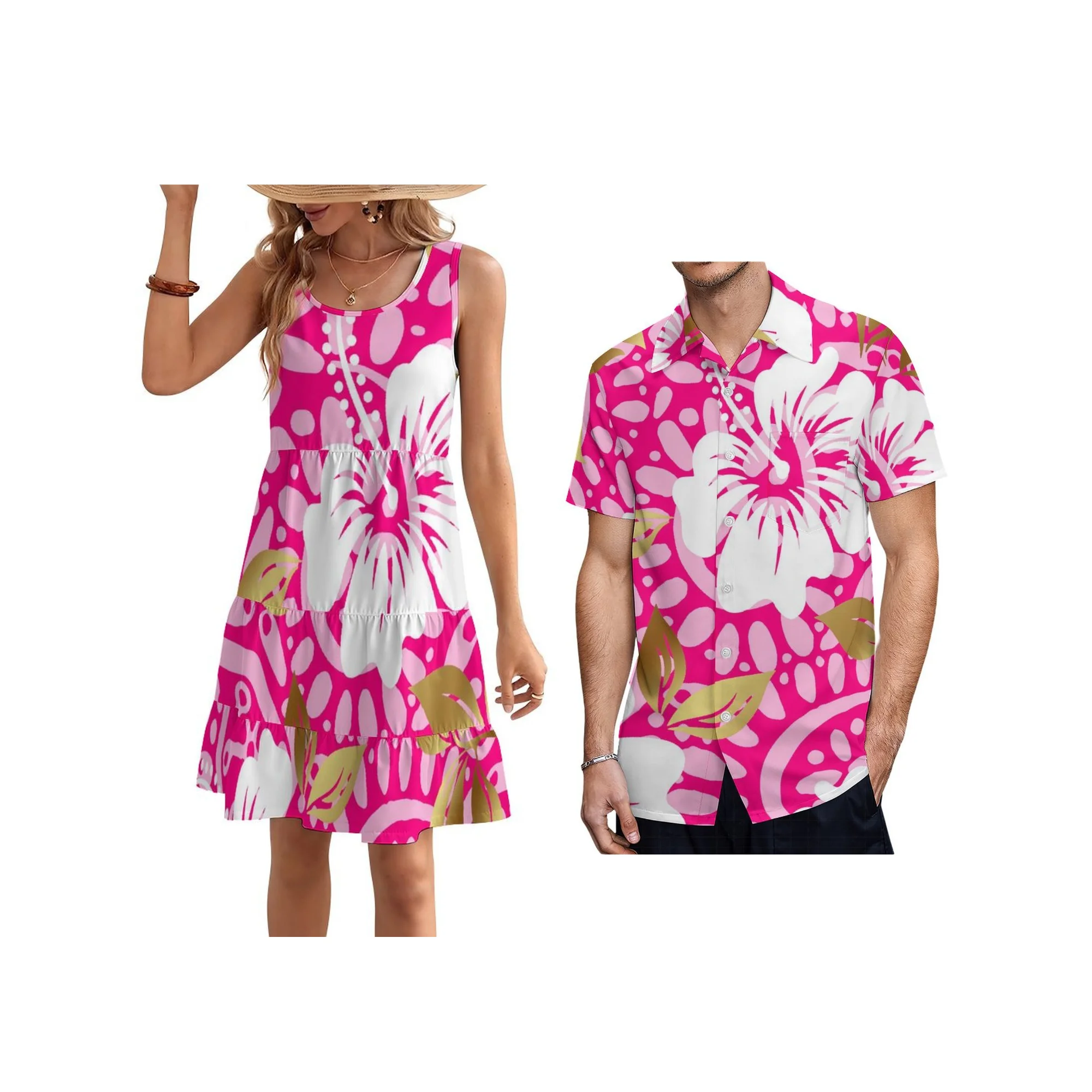 Fiji Tonga Polynesian Design Womens Multi Tiered Mini Crew Neck Sleeveless Dress Wholesale Custom Plus Size Party Dress